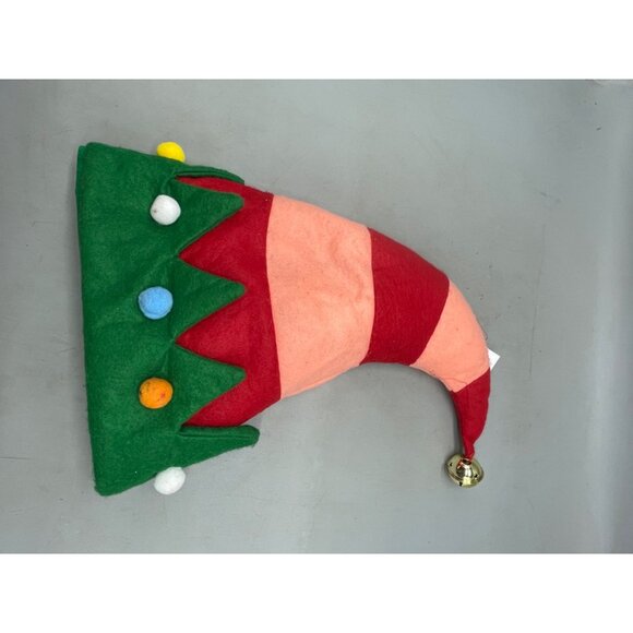 Christmas wonder shop elf hat striped pink red bell palm palms ages 16+ os READ - Picture 10 of 10